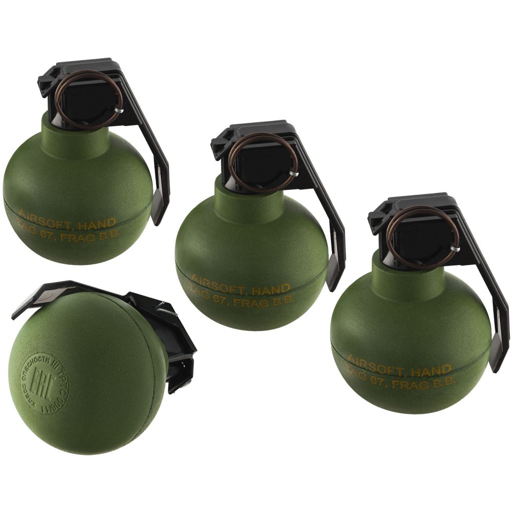 Grenade Airsoft TAG 67 Green pack X6 Taginn PABB38