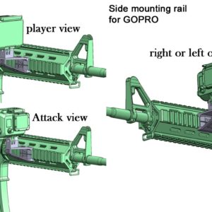 Side mounting rail for GOPRO